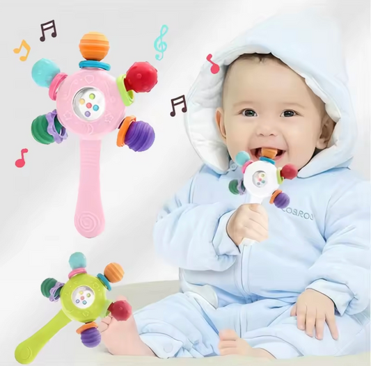 Baby Teething Toy – BPA-Free Food Grade Silicone Rattle & Teether