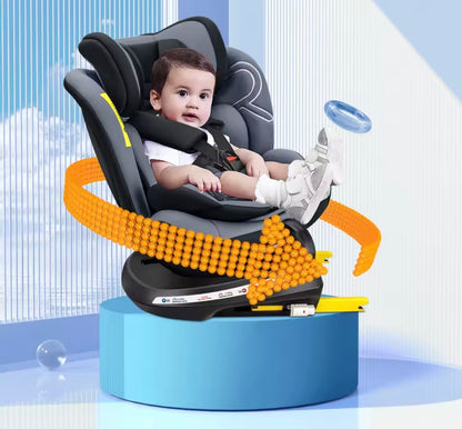 Multi-Stage 360° Swivel Baby Car Seat for Newborns & Toddlers | ISOFIX & Belt Fit, Adjustable Harness