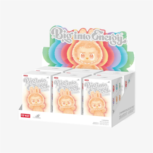 Pop Mart Labubu Big into Energy Blind Box – 17cm Vinyl Figure | Collectible Tie-Dye Plush Pendant with Rare Editions - Pack of 6