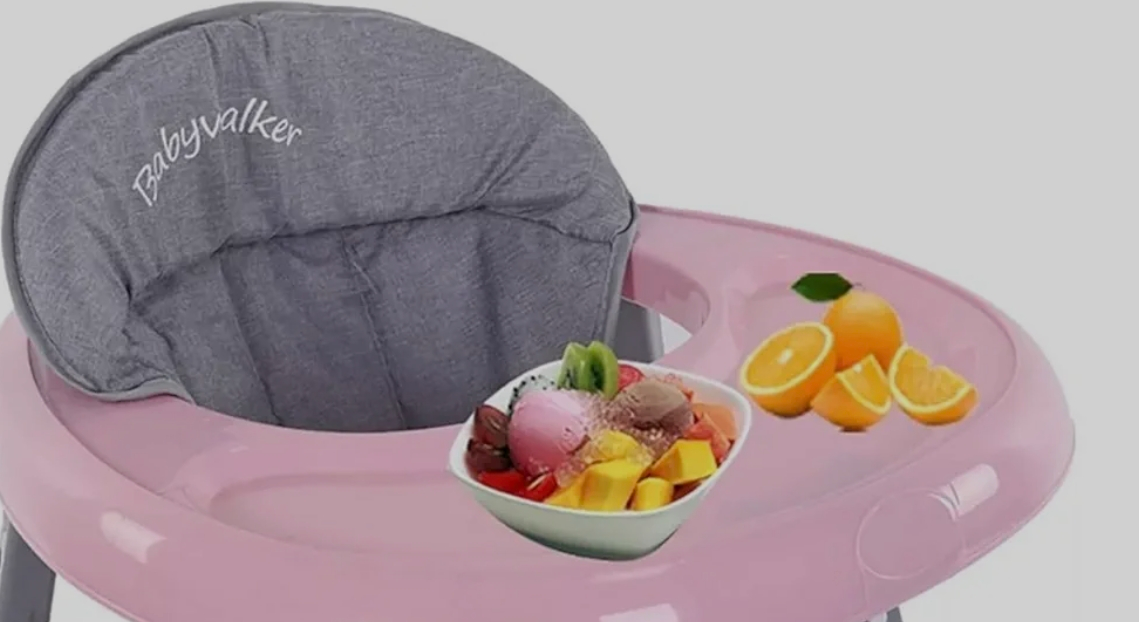 Adjustable Baby Walker with Wheels – Foldable, Portable, and Height Adjustable Infant Walker with Tray for 6–18 Months