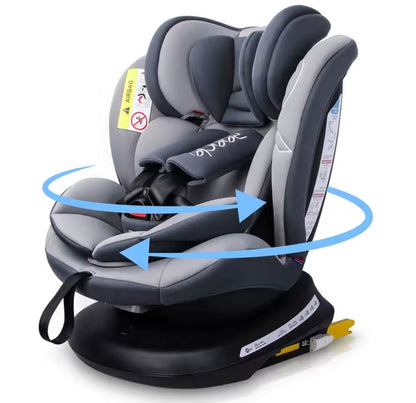 Multi-Stage 360° Swivel Baby Car Seat for Newborns & Toddlers | ISOFIX & Belt Fit, Adjustable Harness